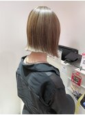 プツッとミニボブ☆外ハネ切りっぱなしボブ