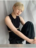 【 マッシュショート × ハイトーンベージュ 】浅野美紀