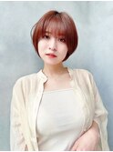 say.原田美千留　丸みショート　ショートボブ　暖色カラー　ボブ