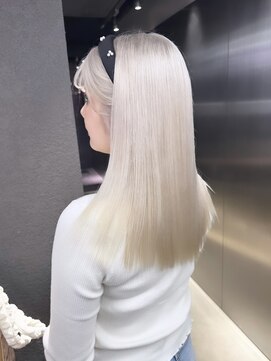 ペレ 栄店(PELE) デザインカラー/レイヤーカット/ウェットヘア/オリーブベージュ