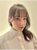 顔周りカット前髪カットシースルーバング韓国ヘア