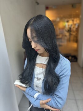 リアンドコー(Re&co) ☆yoshiya☆韓国ヘア☆顔まわりカット＋透明感グレージュ