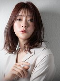 チェリーブラウン小顔補正カットヘルシースタイルu志木30代40代