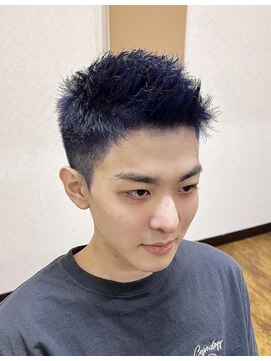 リット(lit.) ブルー　ブリーチ一回　　紺色　ダークブルー