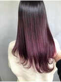 髪質改善＊くびレイヤーピンクベージュ＊美髪【Zina船橋】