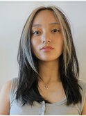 レイヤーカット フェイスフレーミング センターパート 10代20代