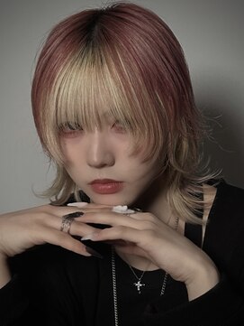 アイトーキョー 下北沢(AI TOKYO) 中性ウルフ×アンブレラカラー/メンズカット/ウルフ/下北沢