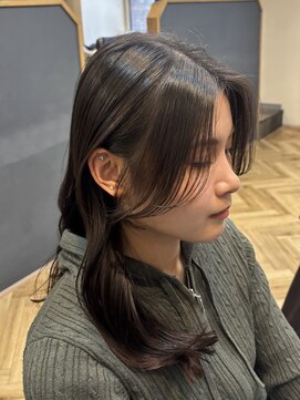 【黒髪/クラゲヘアー/小顔/ココアベージュ】鎌取/林愛華