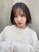 リープアルケー ヘアアンドヘッドスパ 錦糸町北口店(leap arche Hair&head spa)&nbsp;アンブレラカラー/こなれミディ/ウェーブパーマ/前髪/錦糸町