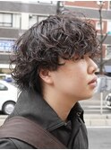 シャドウパーマ波巻きスパイラル韓国風ニュアンスパーマ