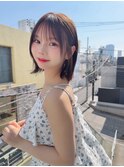 わたるマジックのボブレイヤーシースルーぱっつん前髪結べるボブ