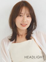 アーサス ヘアー サローネ 五井店(Ursus hair salone by HEADLIGHT)&nbsp;くびれ小顔ミルクブラウン似合わせウルフミディアムレイヤー韓国