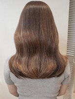 ルチア ヘア ステラ 京都店(Lucia hair stella)&nbsp;顔周りミディアムレイヤーヘーゼルベージュ韓国京都河原町
