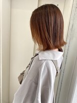 ヘアーデザイン リボン(hair design Ribon) オレンジベージュ×外ハネボブ♪