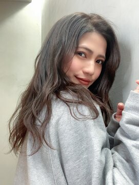 アイティー バイ アルバム 中野店(IT by ALBUM) ロングウェーブ_ハイライトカラーセミウェットウェーブ_37325