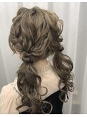 ヘアセット/編み込みユルふわツインテールへアセット