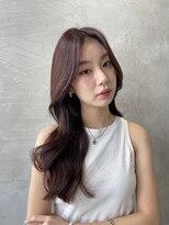 エースハバナ 渋谷(1 HAVANA)&nbsp;ヌーディーカラー/サラツヤロング/ふんわりミディアム/小顔ヘア