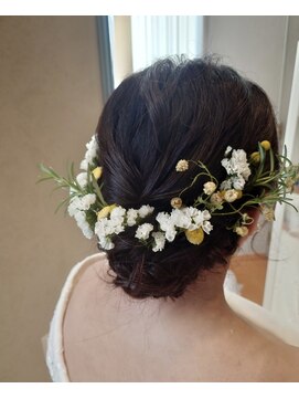 ザザ(ZAZA) プレ花嫁*結婚式参列ヘア*ナチュラルなギブソンタック風