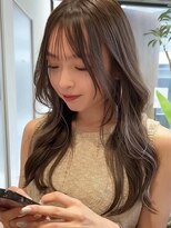 サイン 表参道(SIGN)&nbsp;インナーカラーレイヤーカットイヤリングカラーミディアムヘア