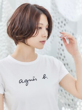ミチオ ノザワ ヘアサロン ギンザ(Michio Nozawa HAIR SALON Ginza) グレージュブラウンの柔らかカールショートボブ☆
