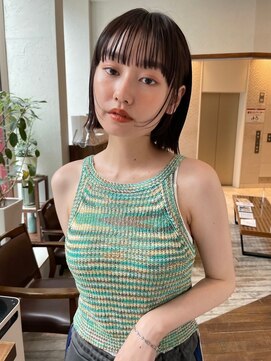 アンバー 池袋(amber) 切りっぱなしボブ/美髪/ピンクブラウン[池袋駅]