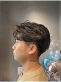 刈り上げ・ナチュラルパーマスタイル