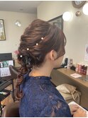 編み込み＆編みおろしヘアー