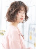 八潮/髪質改善/ベージュピンク×フェザーショートボブパーマk