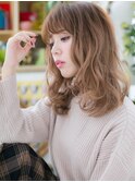 外国人風ラフニュアンス韓国風巻き厚めバングc6川口20代30代40代