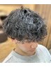 メンズカット＋波巻きパーマ