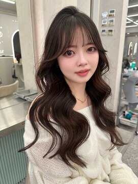 ロンド マーレ 天神大名店(Lond mare) 黒髪/オリーブグレー/小顔/ココアベージュ/レイヤーカット