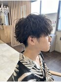 波巻きパーマ