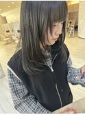 ハッシュカット/レイヤー/顔まわり/ブルーブラック/大垣