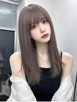 レア 新越谷(LEA) 韓国風ストレートレイヤー × グレージュ
