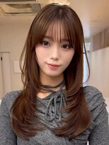 アビー 福岡天神(ABBEY) ロングヘアレイヤーカット前髪カット髪質改善トリートメント