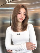 シー バイ ロンド 新宿(Sea by Lond)&nbsp;ワンホンレイヤ ー×ダークブルー[デジタルパーマ/ボブ/韓国]