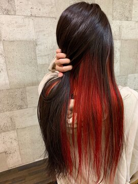 オンリエド ヘアデザイン(ONLIed Hair Design) 【ONLIed】インナーカラー×レッド