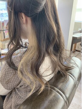 マリアバイアフロート(Maria by AFLOAT) 【重山】インナーカラーリタッチ&全体フォギーアッシュ!お客様