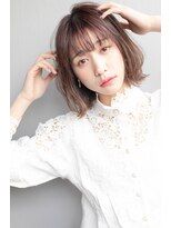 クラン(clan)&nbsp;ひし形レイヤーピンクベージュボブルフ