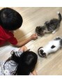 ヘアアンドメイク スタジオ ミムロ(HAIR&MAKE STUDIO MIMURO) 二人の子供と2匹の猫もいる家はいつも大賑わい（笑）