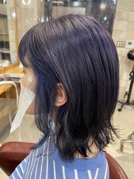 ヘアリゾートエーアイ 高田馬場店(hair resort Ai) 20代30代40代マロンベージュ/Aラインボブ/かきあげ[高田馬場駅]