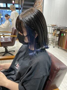 リジョイスヘア エン(REJOICE hair EN) 【REJOICE hair EN】スモーキーグレージュ×ロイヤルブルー