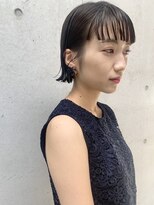 エマ 中山店(EMMA)&nbsp;切りっぱなしボブ　パッツン　シースルーバング　ナチュラルヘア