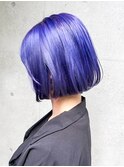 青みパープルのミニボブ