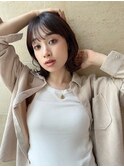 ボブ/ロブ/切りっぱなし/前髪/顔周りカット/銀座一丁目