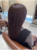 ピンクブラウン×サラ艶ストレート