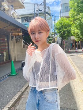 アンバー 池袋(amber) 切りっぱなしボブ/美髪/ピンクブラウン[池袋駅]