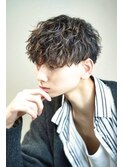 マッシュ×ダウンバング×波巻きパーマ