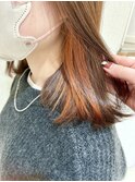 オレンジイヤリングカラー