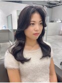 くびれロング黒髪ロング韓国ロング波巻きロング